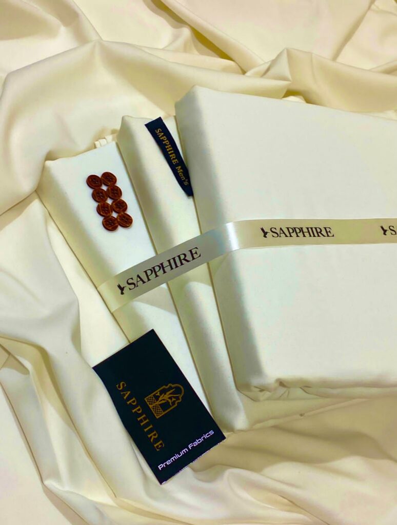 Sapphire Men's Summer Wash n Wear Cream Boski CV008 Cotton Valley