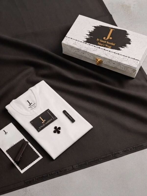 J. Junaid Jamshed Boski Wash n Wear with Free Vest Black